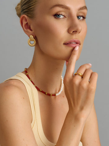 Nialaya Women's Ring Classic Cuff Ring in Gold Classic Cuff Ring in Gold One Size WRING_062